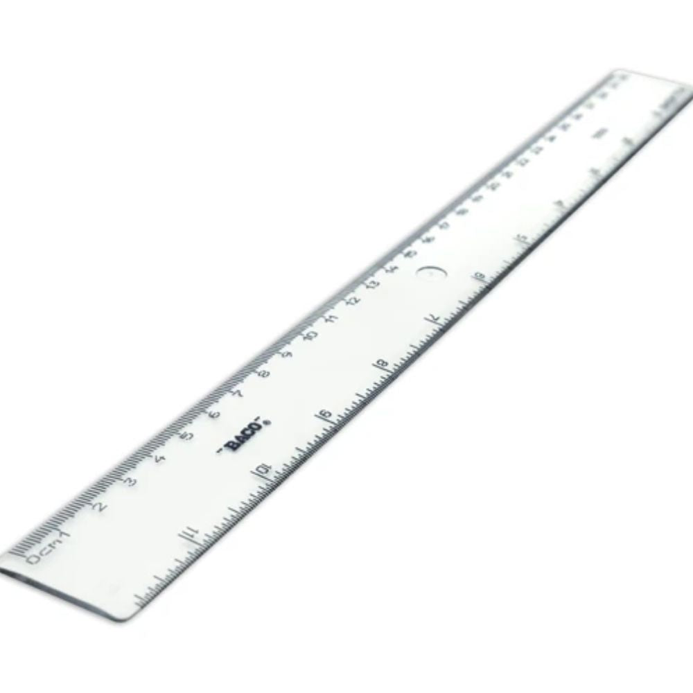 Regla de plástico Baco 30 cm, caja 25 pz