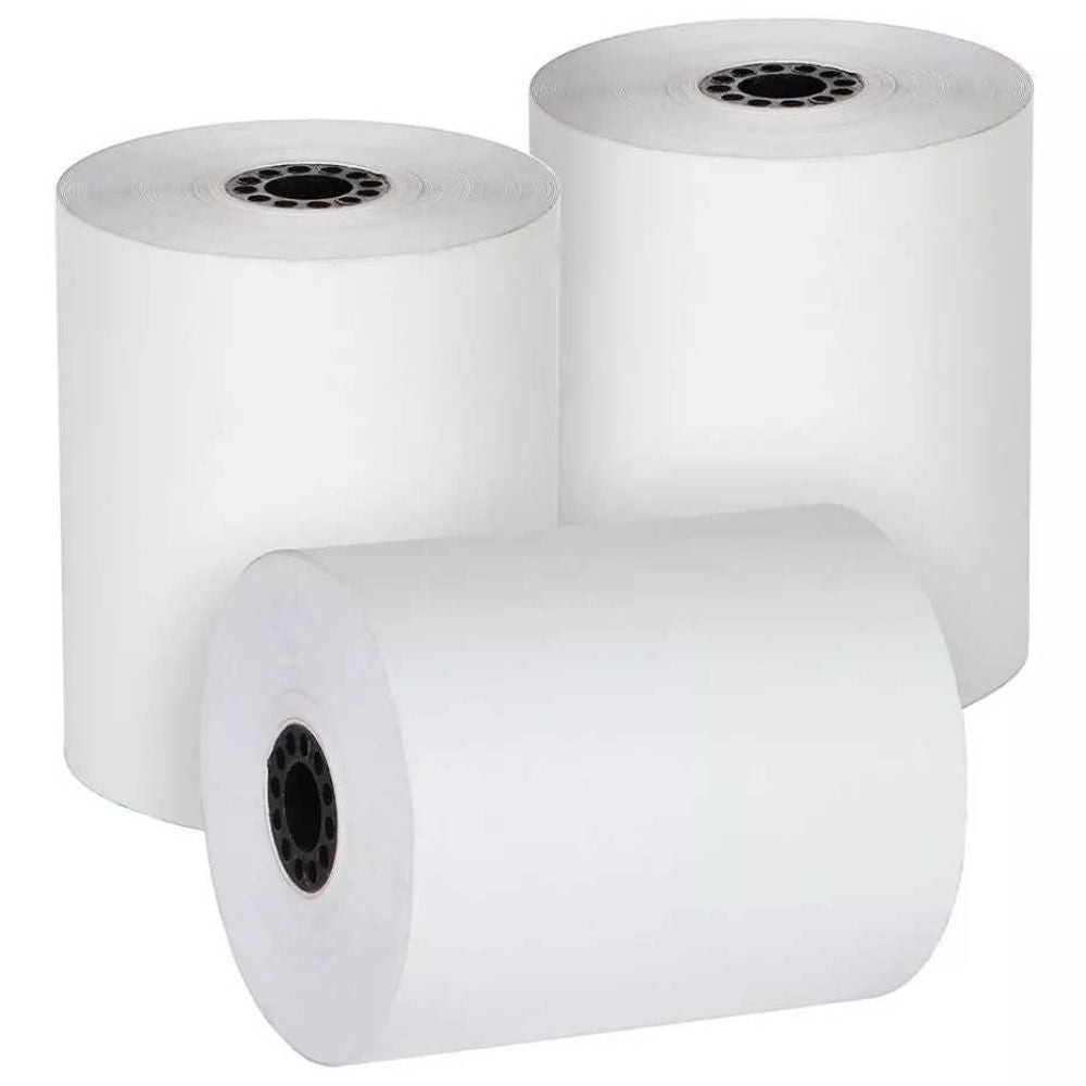 Papel Pcm Autocopia Rollo 76x70 Centro Cartón Blanco-Rosa-Amarillo