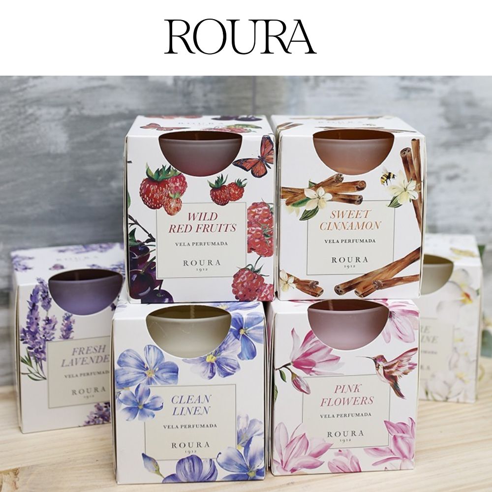 Vela Aromática ROURA Essential Collection Jazmin, Lavanda, Vainilla, Canela, Frutos Del Bosque