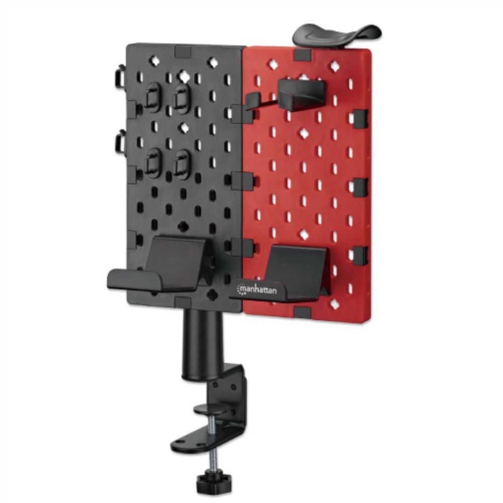 Soporte De Escritorio Manhattan Con Tablero Organizador Perforado Y Porta Accesorios 462518