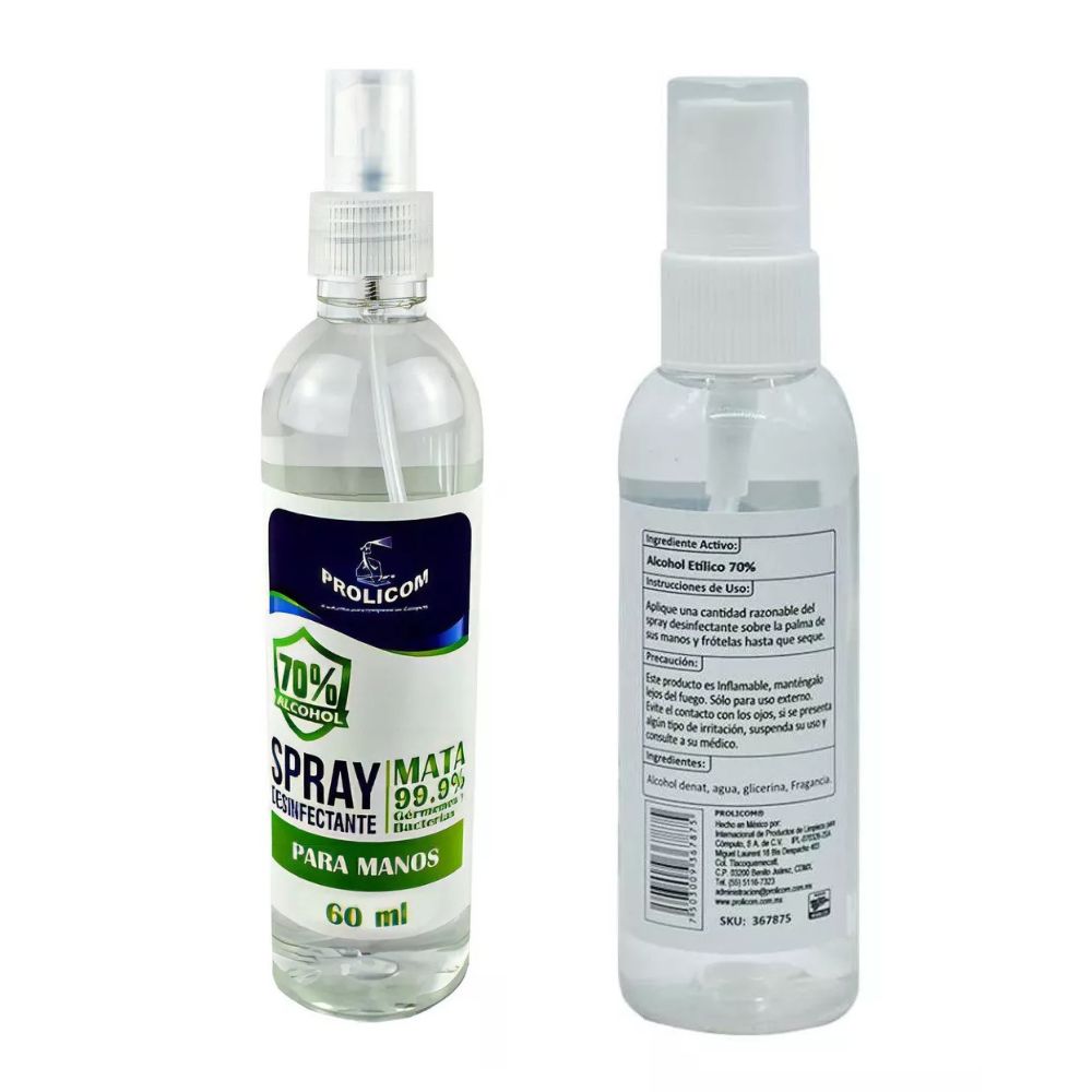 Spray Prolicom Desinfectante Para Manos Con Aroma 60ml 367875