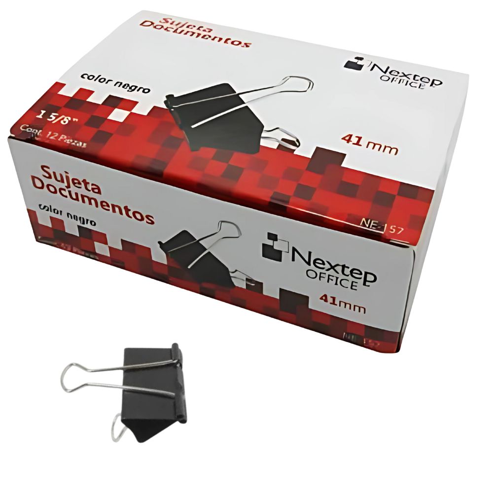 Sujeta Documentos Nextep 41mm(1 5/8") 12 Piezas COLMENERO