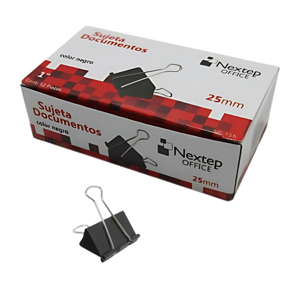 Sujeta Documentos Nextep 25mm(1") 12 Piezas COLMENERO