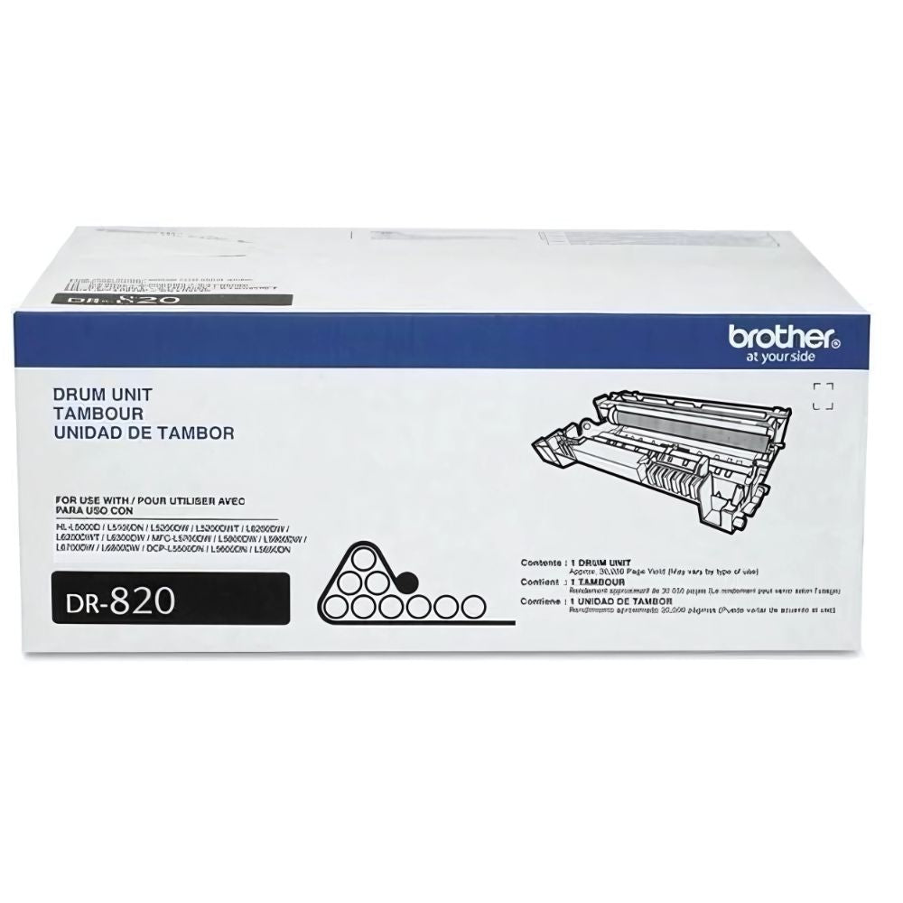Tambor Brother DR820 Original | 30,000 Páginas | Compatible HL y MFC