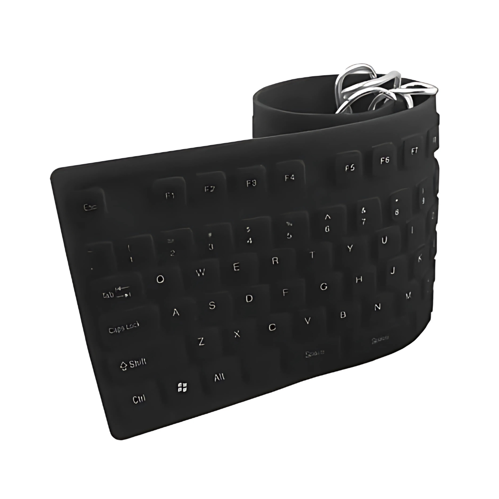Teclado Flexible USB Brobotix Negro. - Colmenero Shop