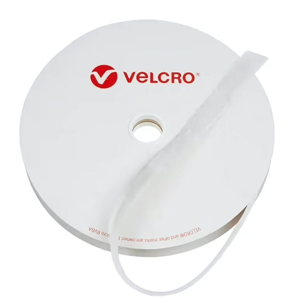 Velcro Blanco 20mm | Rollo 10 Metros | Felpa Cosible | Uso Industrial y Hogar