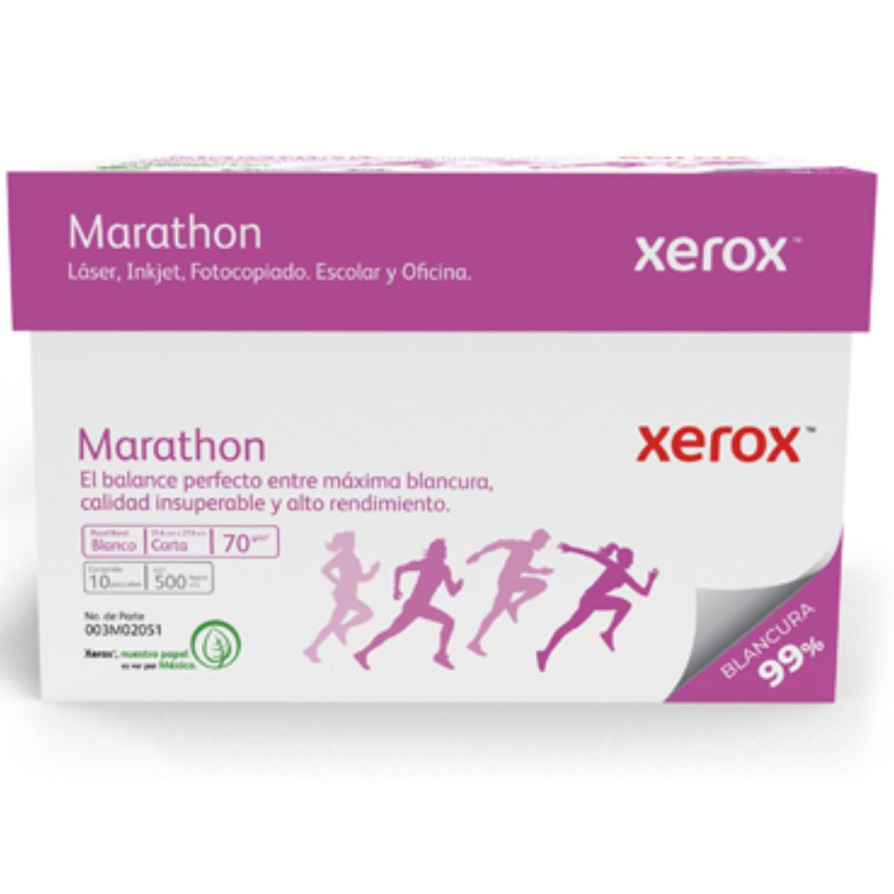Caja de Papel Xerox Marathon Carta 70 g – 5000 Hojas (Mod. 3M02051)