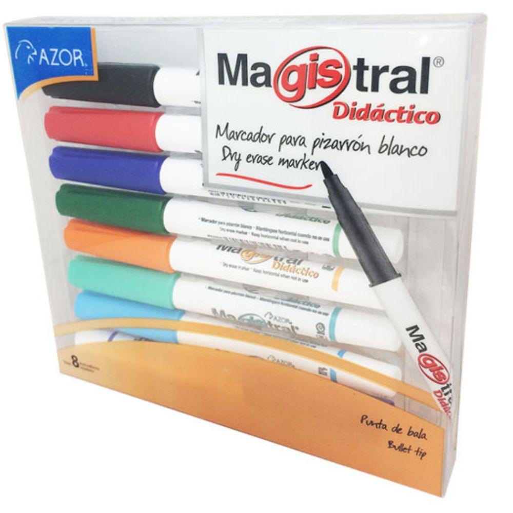 Marcador Magistral Didáctico Punta Bala 2 Mm Colores Surtidos Con 8 Pzas 84078 - Colmenero Shop