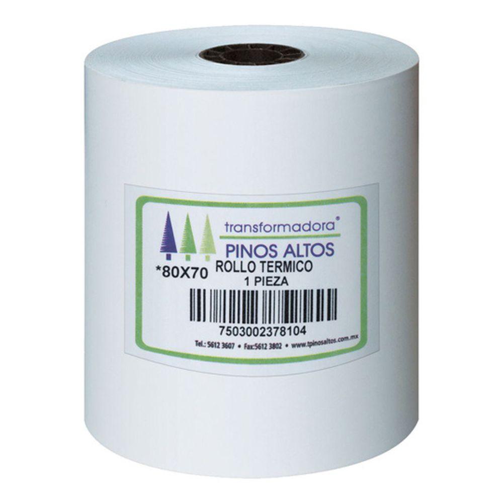 Rollo De Papel Térmico Pinos Altos 80 X 70 Mm Caja Con 50 Rollos RT8070 - Colmenero Shop