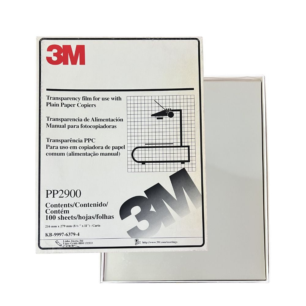 Acetato Transparencia 3M PP2900 Carta | 100 Hojas | Para Proyector Tóner