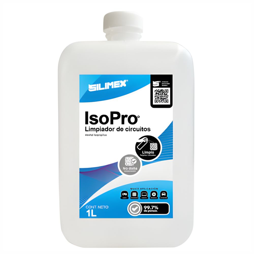 Alcohol Isopropílico Silimex ISO PRO 99.7% | Limpiador Electrónica 1 Litro