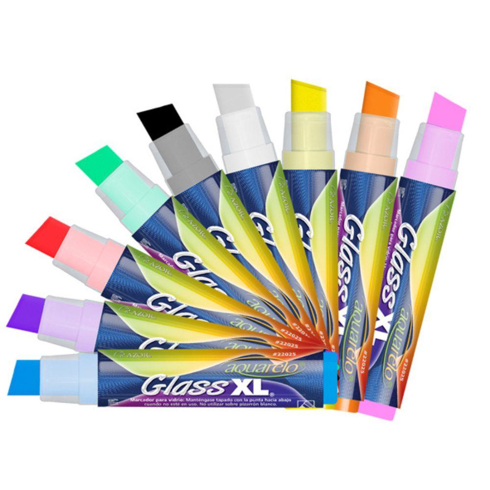 Marcador Para Vidrio Aquarelo Glass Xl Punta Cincel 16 Mm Blíster - Colmenero Shop