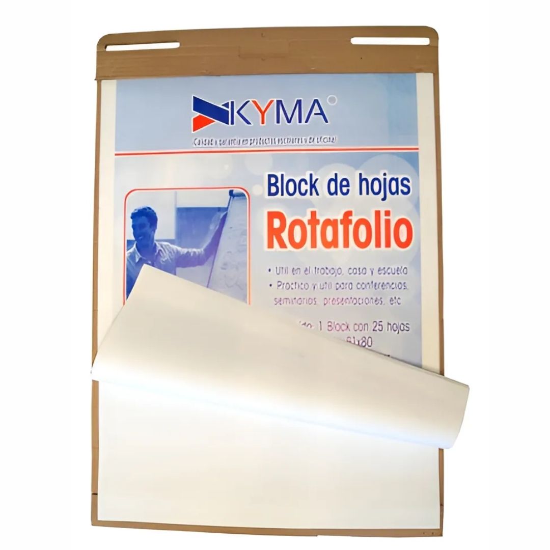 Block Rotafolio Kyma – Cuadro Grande 7mm, 25 Hojas con Perforaciones