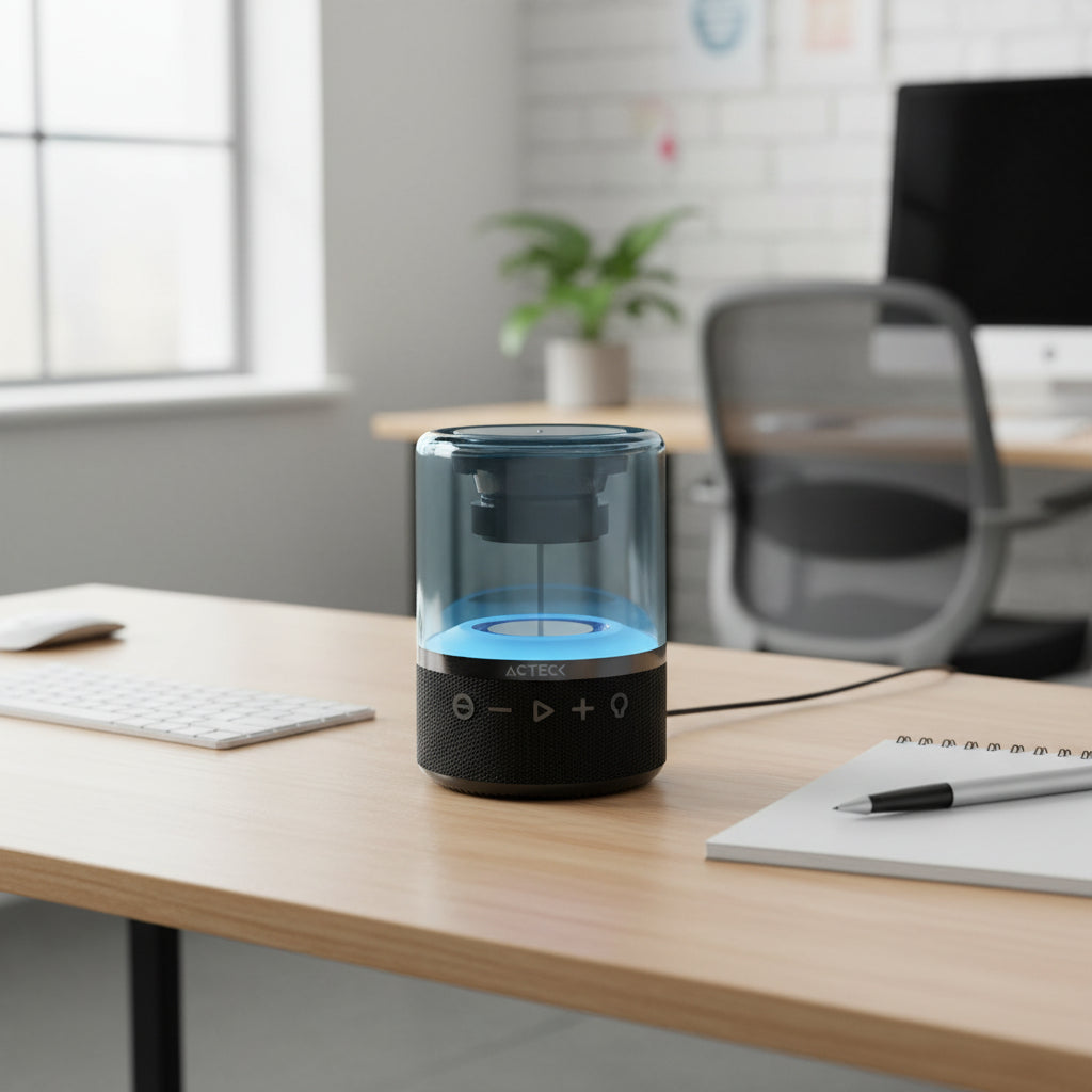 Bocina Inalámbrica Decorativa Acteck Glee Pure AP30 Bluetooth 10W Negra