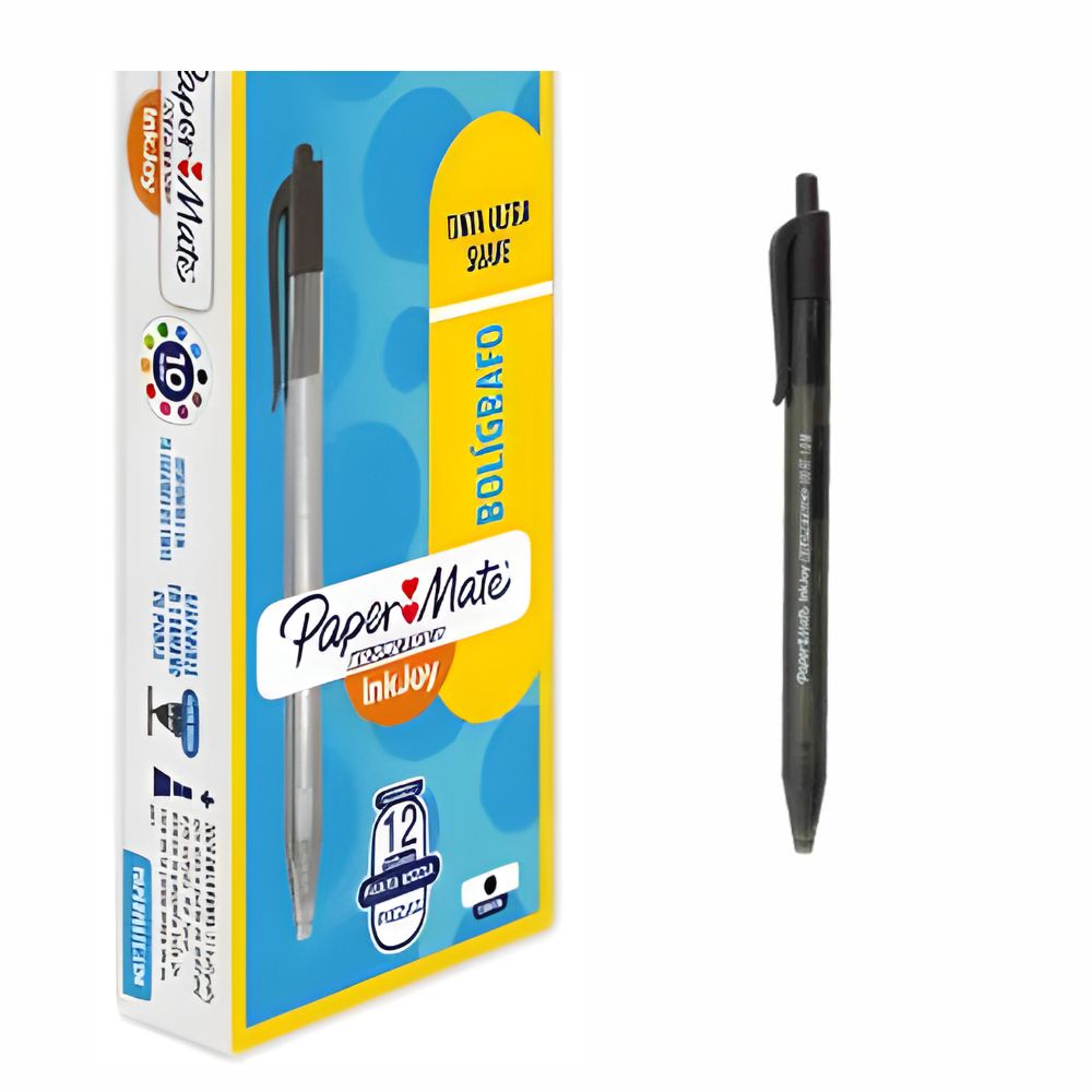 Bolígrafo Paper Mate Kilométrico 100RT Punto Medio | Caja c/12