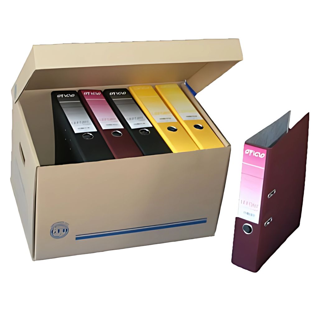 Caja De Archivo Geo Kraft Oficio Para Registrador 50x35x29 cm