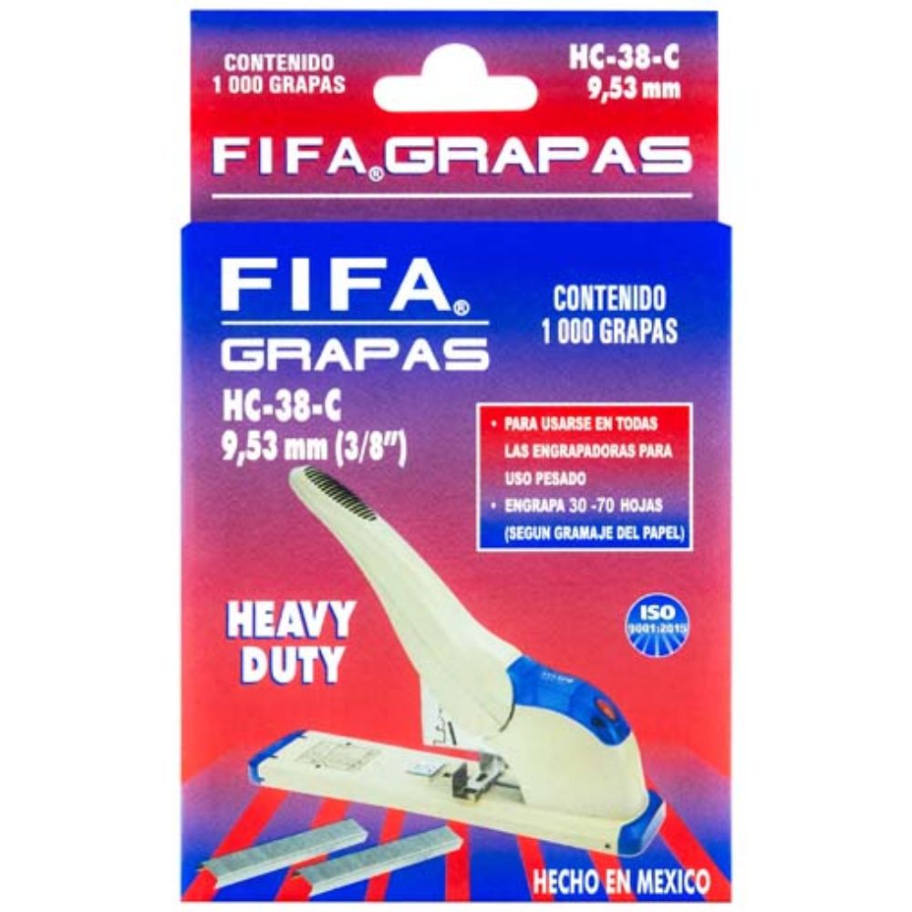 caja de grapas fifa 3/8" hc38