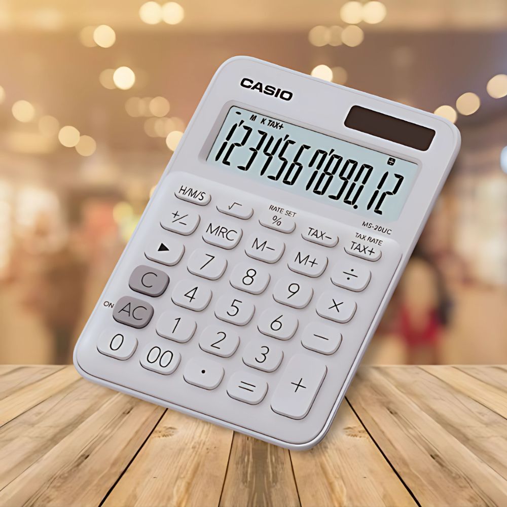 calculadora casio blanca