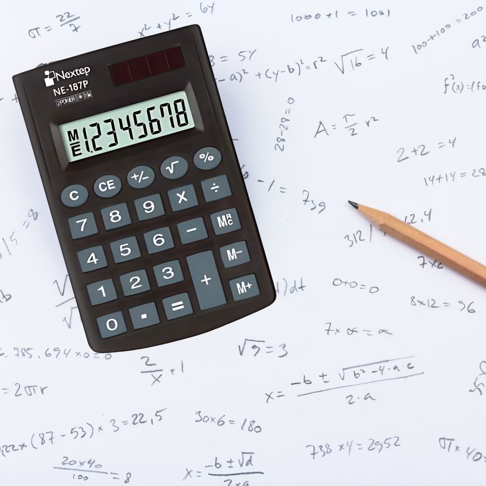 CALCULADORA DE BOLSILLO 8 DIG NEXTEP NE -187P SOLAR Y CARTERA
