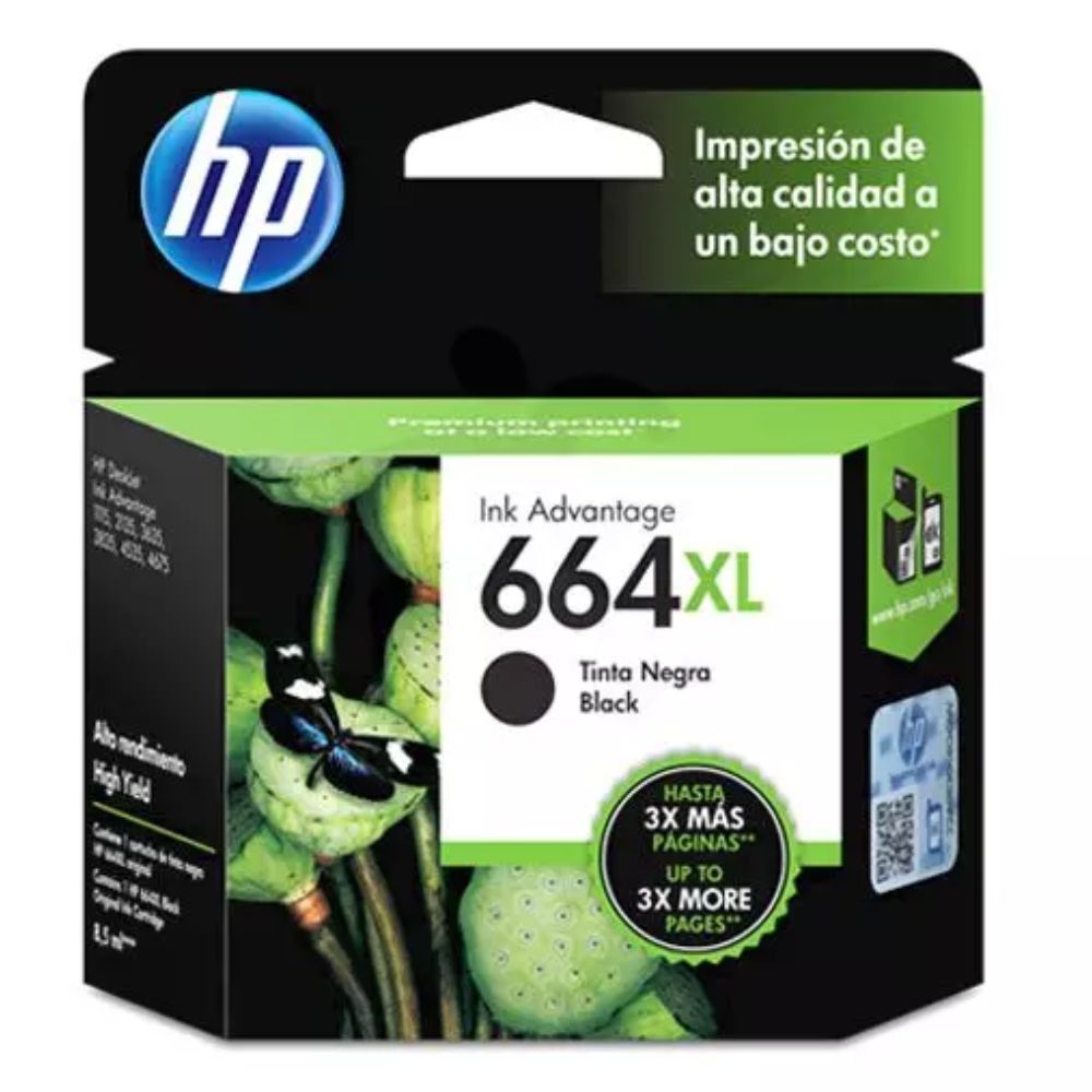 Cartucho de Tinta HP 664XL | Negro y Color | F6V30AL-F6V31AL