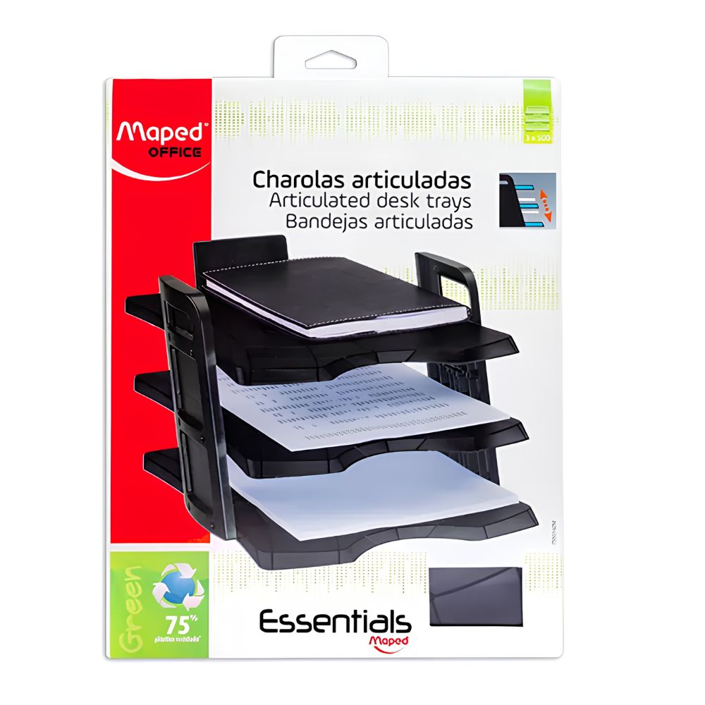 Charola De Tres Niveles Maped Essencial Humo | Modelo 7550GRI