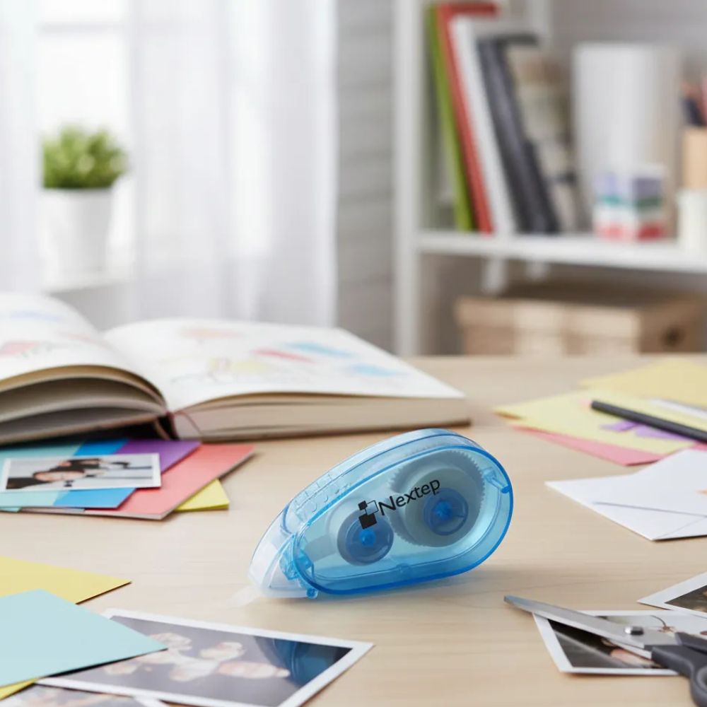 Dispensador Cinta Doble Cara Nextep | 6mm x 8m | Pegado Limpio