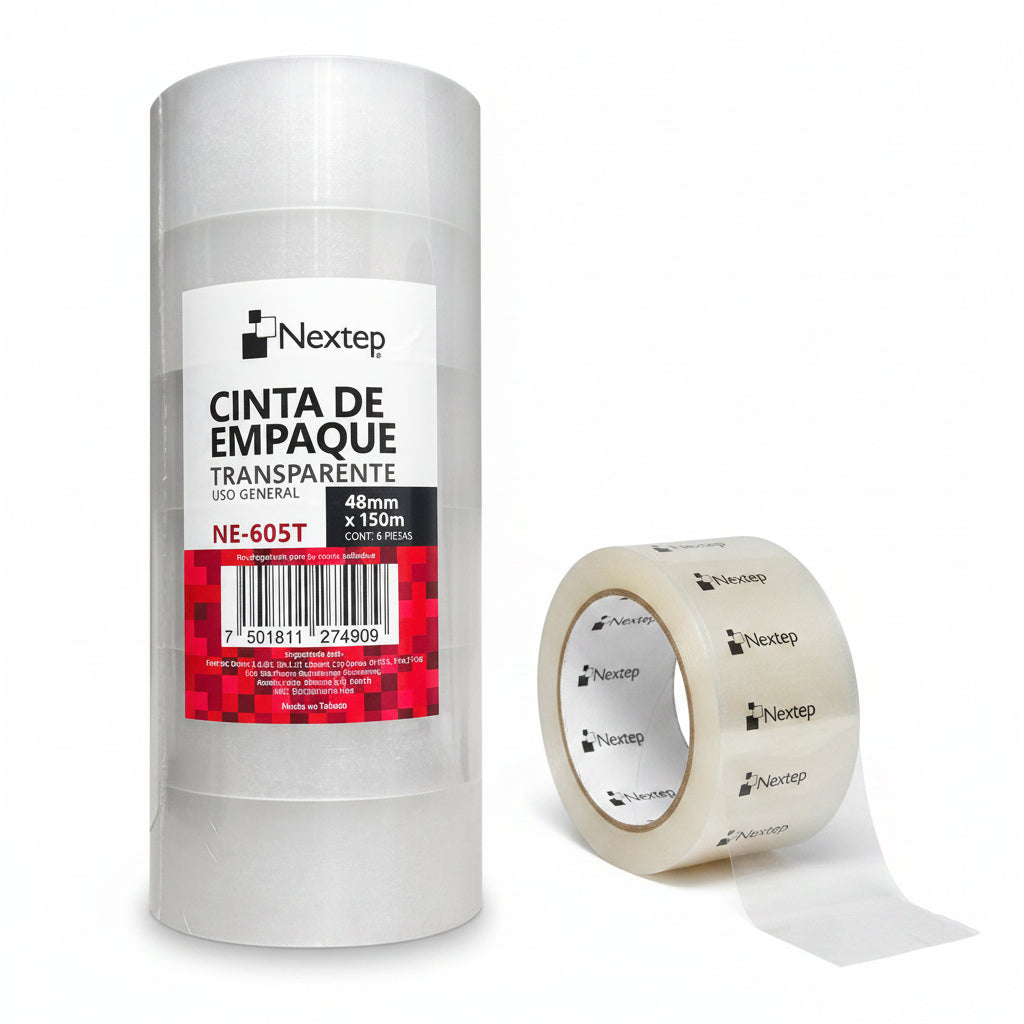 Cinta De Empaque Transparente 48 Mm X 150 Mts Nextep - Colmenero Shop