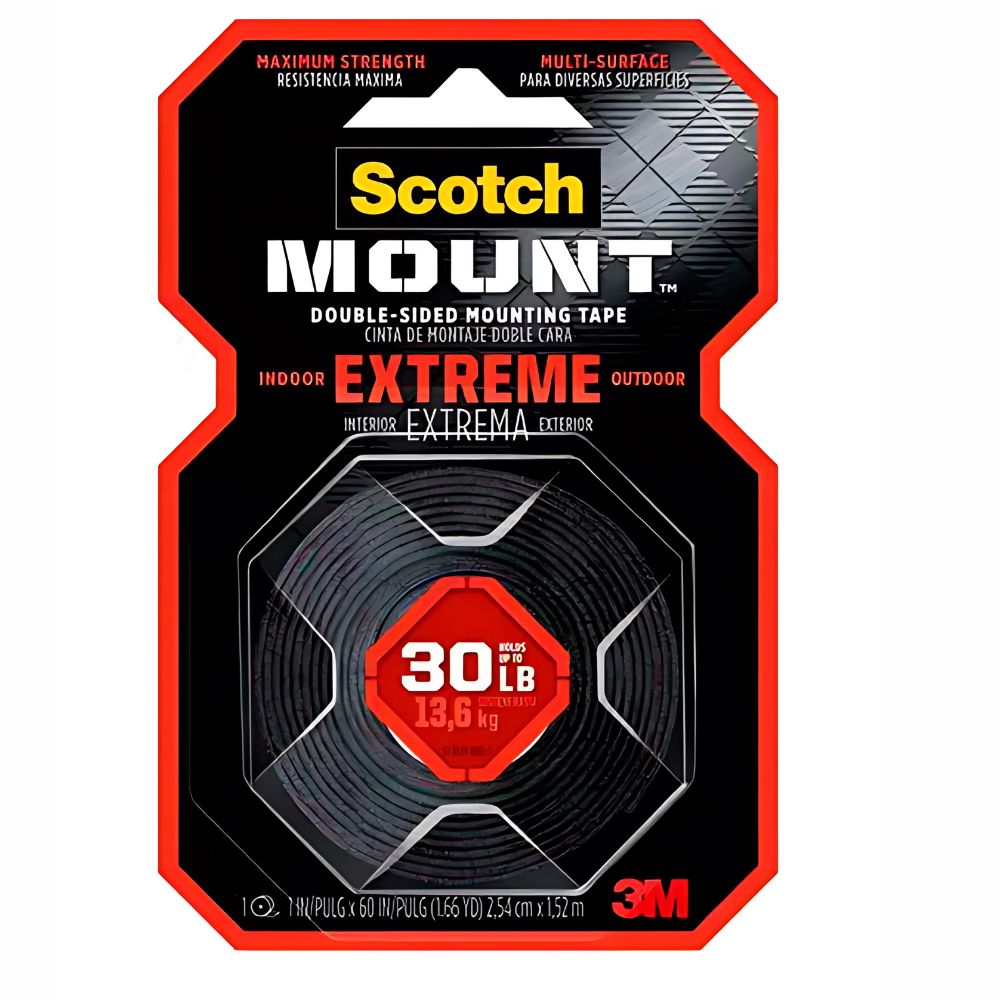 Cinta montaje extrema 25.4mm x 1.52mt uso interno y externo 414H