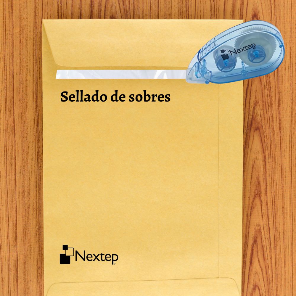 Dispensador Cinta Doble Cara Nextep | 6mm x 8m | Adhesivo