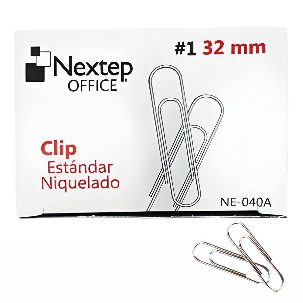 Clip Estándar Nextep Niquelado #1 32mm Ne-040A