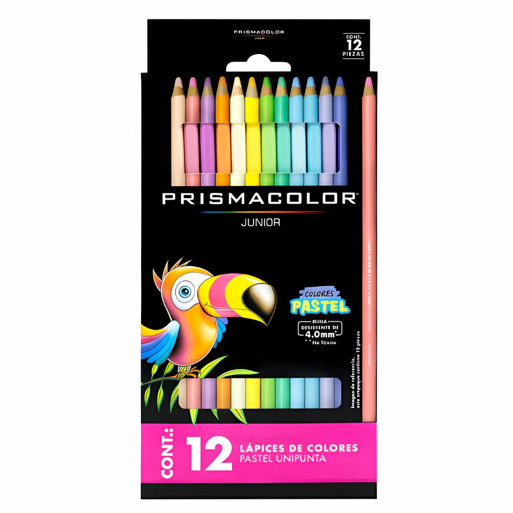 Prismacolor Junior Pastel 12 Colores | Lápices de Madera con Pigmentación Suave