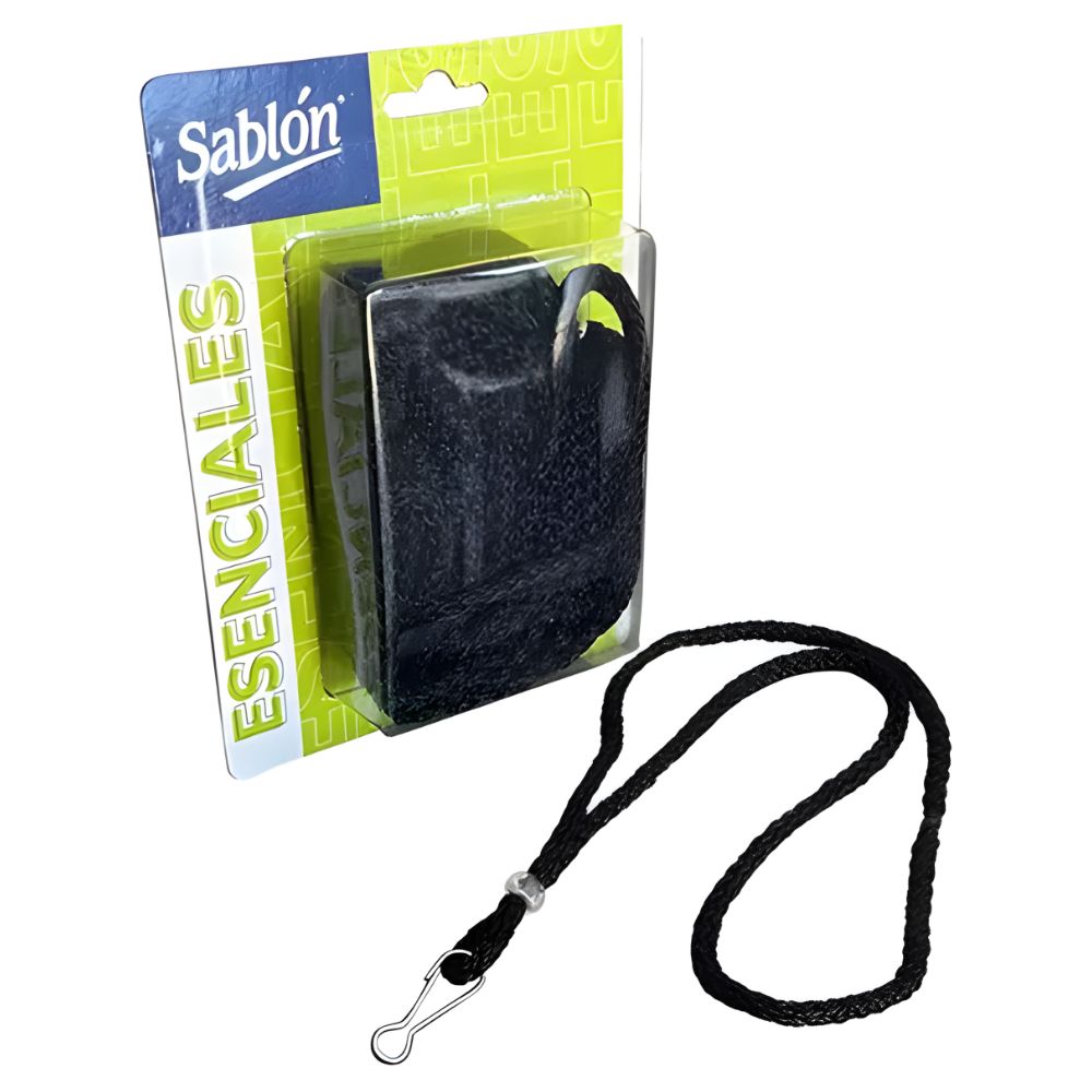 Cordón para Gafete Sablón Negro | Paquete 12 Piezas | Lanyard Textil Profesional
