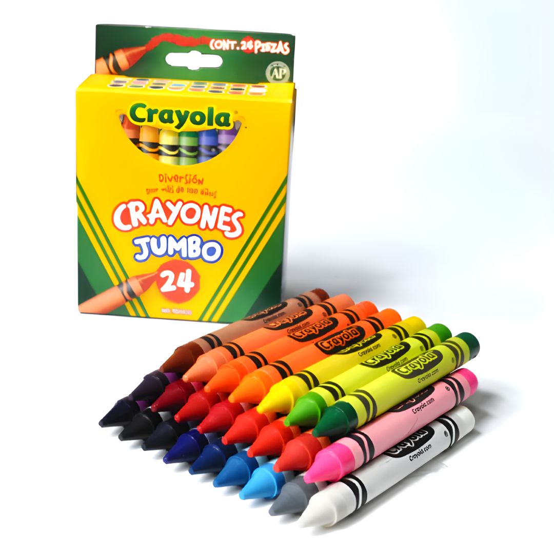 Crayones Jumbo Crayola 24 Pz | Colores Surtidos para Niños 520324