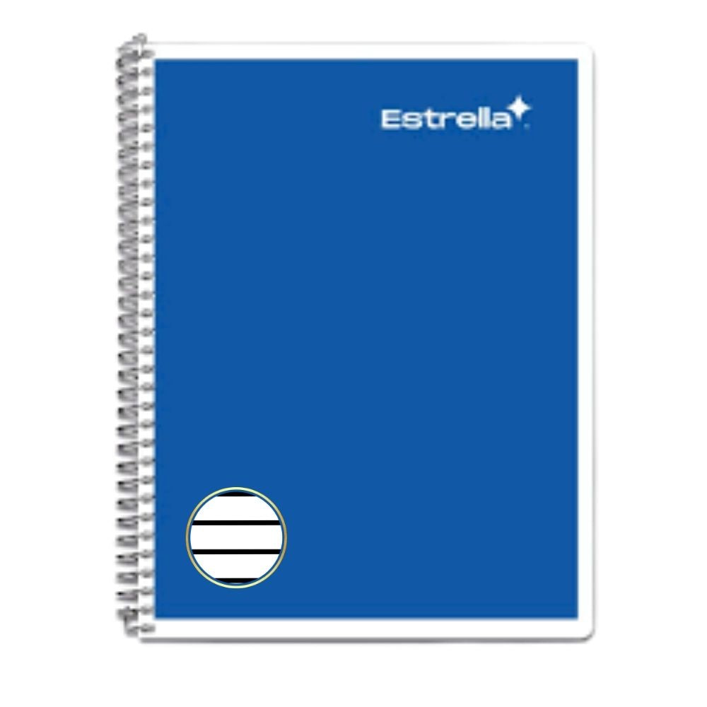 Cuaderno Francesa Estrella Raya| Cuadro 5mm| Cuadro 7mm.