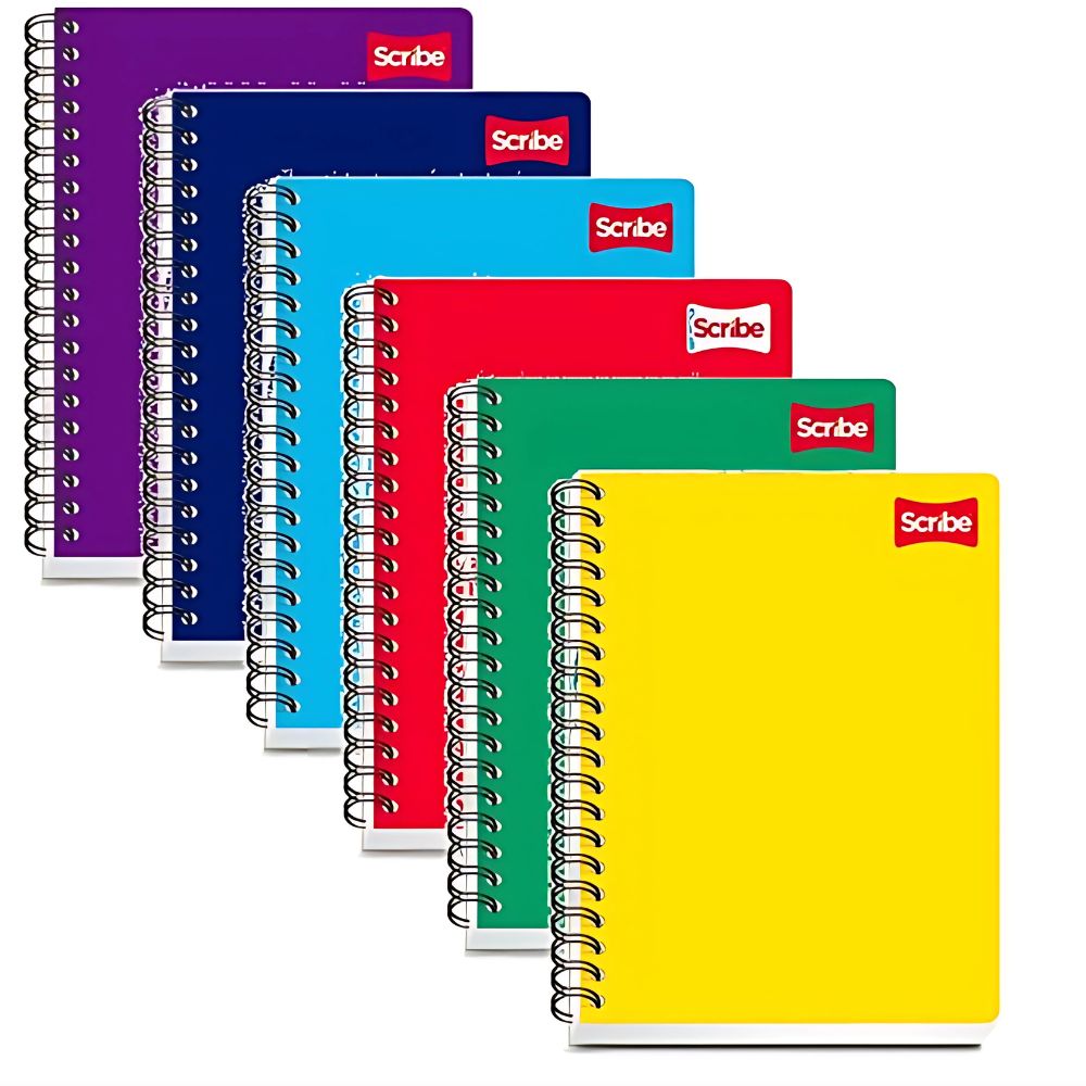 Cuaderno Profesional Scribe Clásico | 100 Hojas | Raya, Cuadro Chico/Grande | Espiral Doble