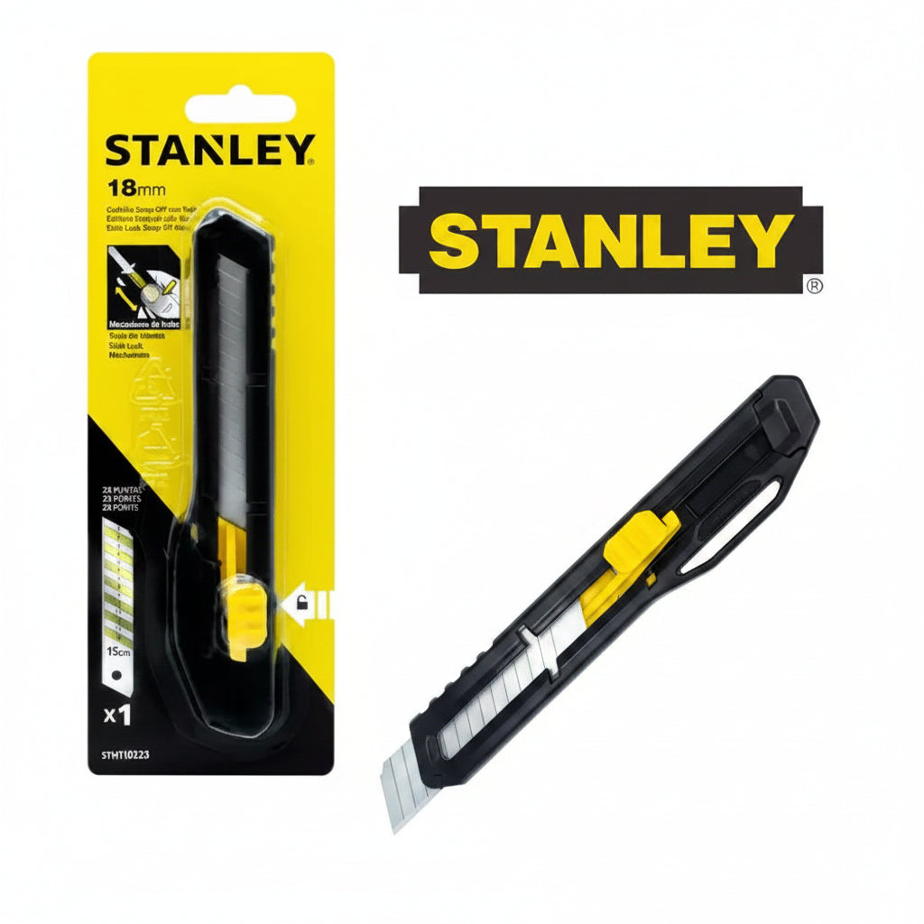 Cutter Snap-Off 18 mm Stanley 10-143P Amarillo