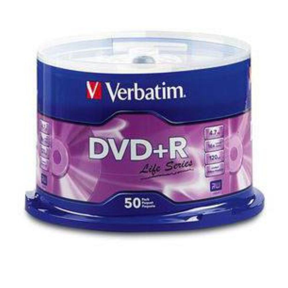 Disco Verbatim DVD+R life series 16x campana 50 piezas - Colmenero Shop
