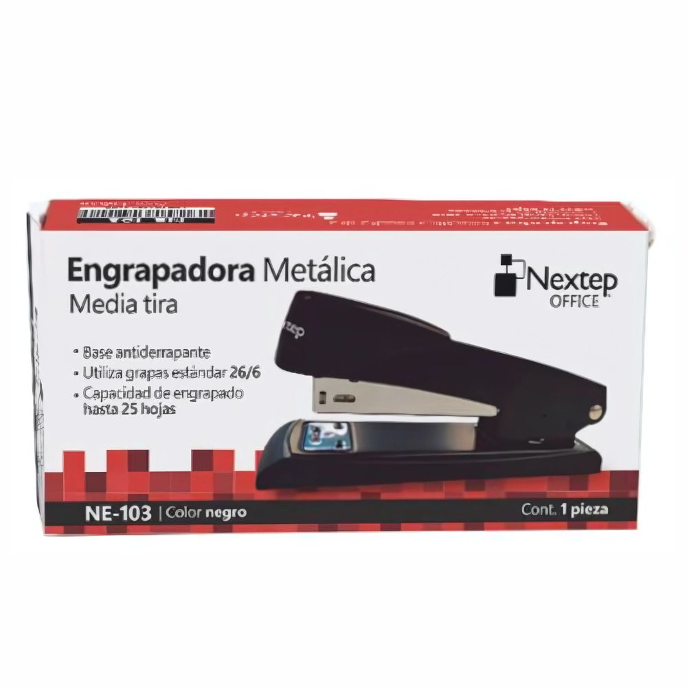 Engrapadora Nextep Metálica Profesional – Media Tira, Hasta 25 Hojas NE-103
