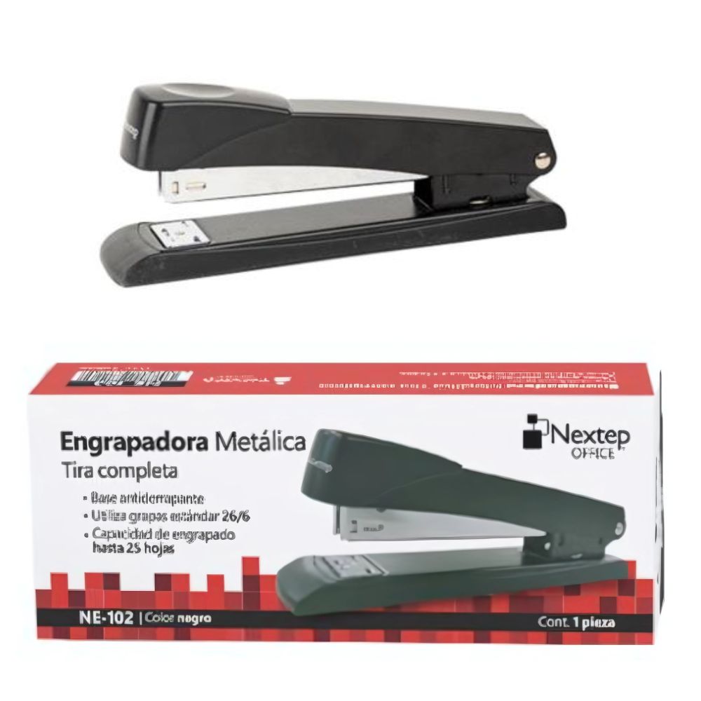 Engrapadora Nextep NE-102 | Metálica | 20 Hojas | Base Antiderrapante