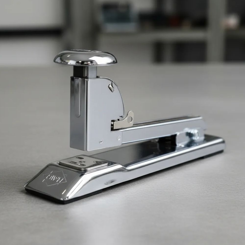 Engrapadora Pilot 400 Cromada | Golpe Profesional | 100 Hojas P0015