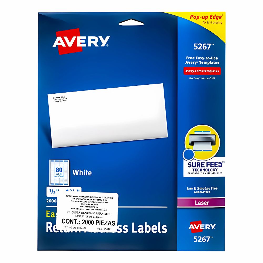 Etiquetas Láser Avery Blancas – Varios Tamaños | Colmenero.shop