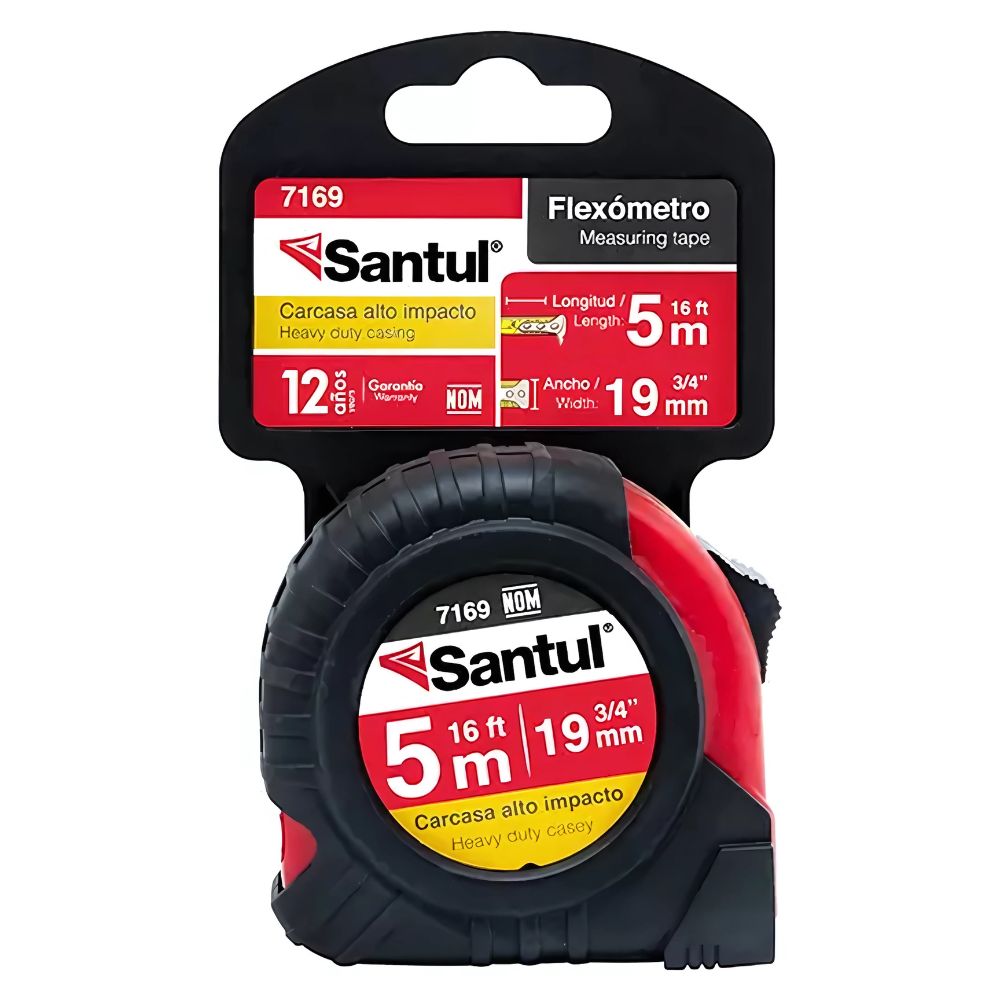 Flexómetro Santul 5m | Doble Cara, Magnético, Alto Impacto