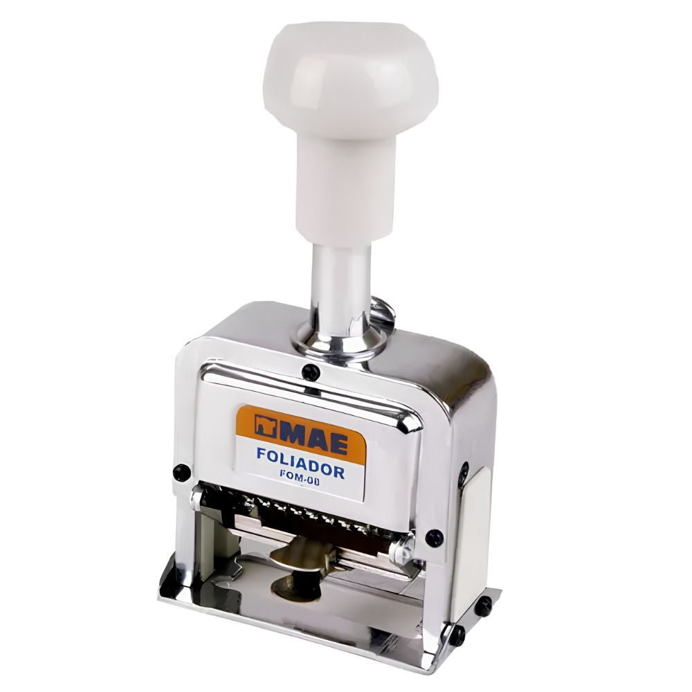 Foliador Semiautomatico MAE 6 Digitos FOM-06 Metalico