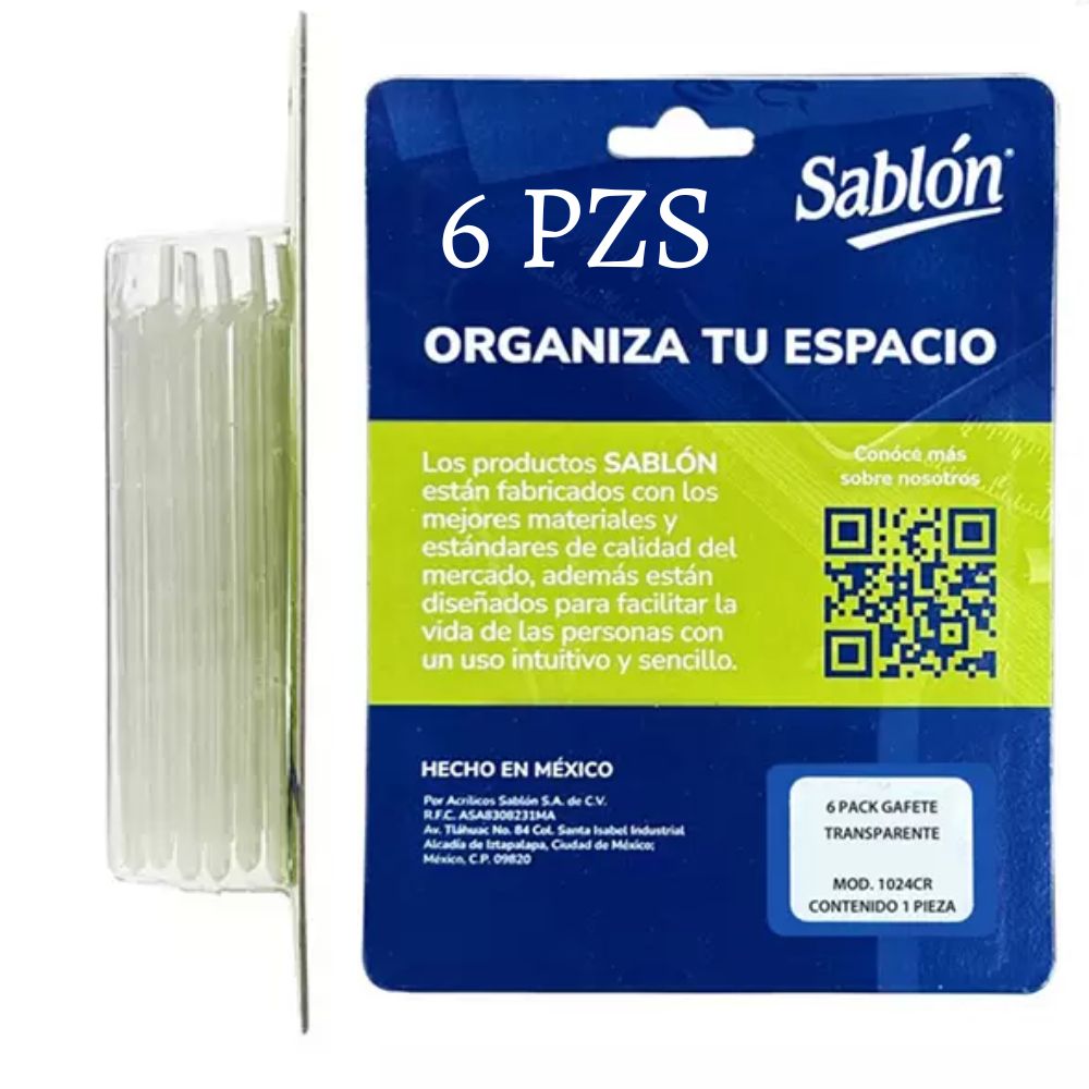Gafete Sablón 6x9 cm | Modelo 1024CR | Paquete con 6 Piezas