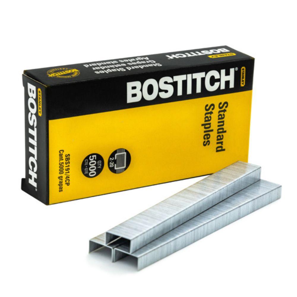Grapas Estándar SBS 1/4" (6mm) | Caja 5000 Pzas, Capacidad 20 Hojas