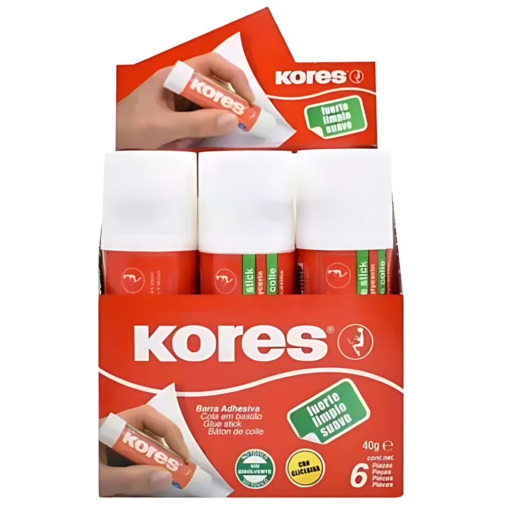 Lápiz Adhesivo Kores 40g | Pegamento en Barra Escolar