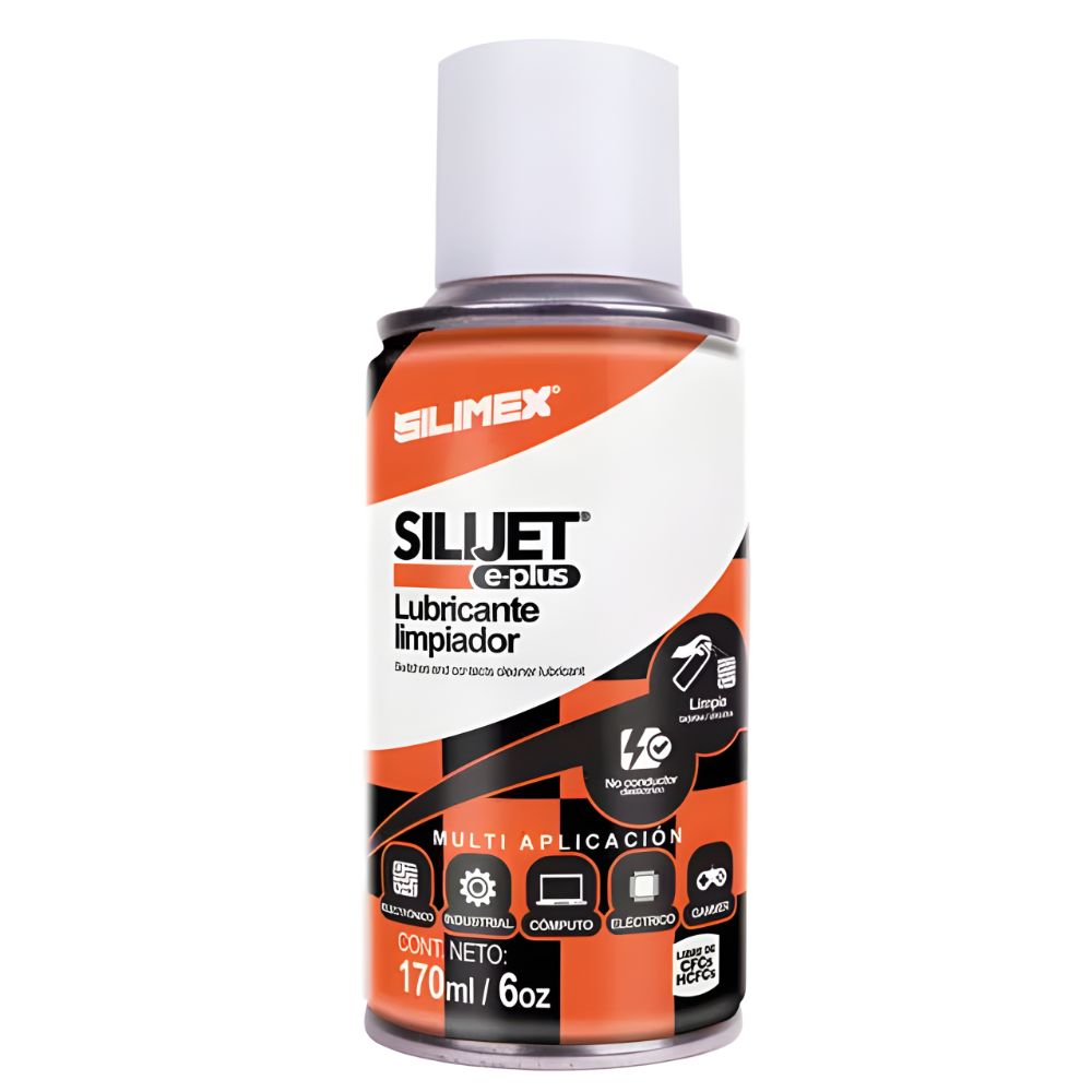 Lubricante Silimex SILIJET E PLUS 170 ml | Limpiador Electrónico Repelente Polvo