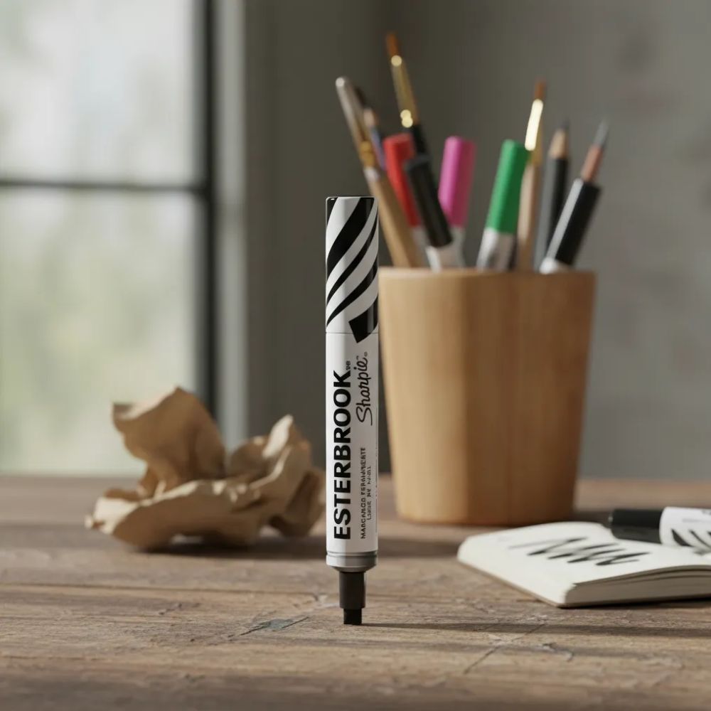 Marcador Berol Permanente Esterbrook Negro | 14 Pzs Punta Cincel Colmenero Shop