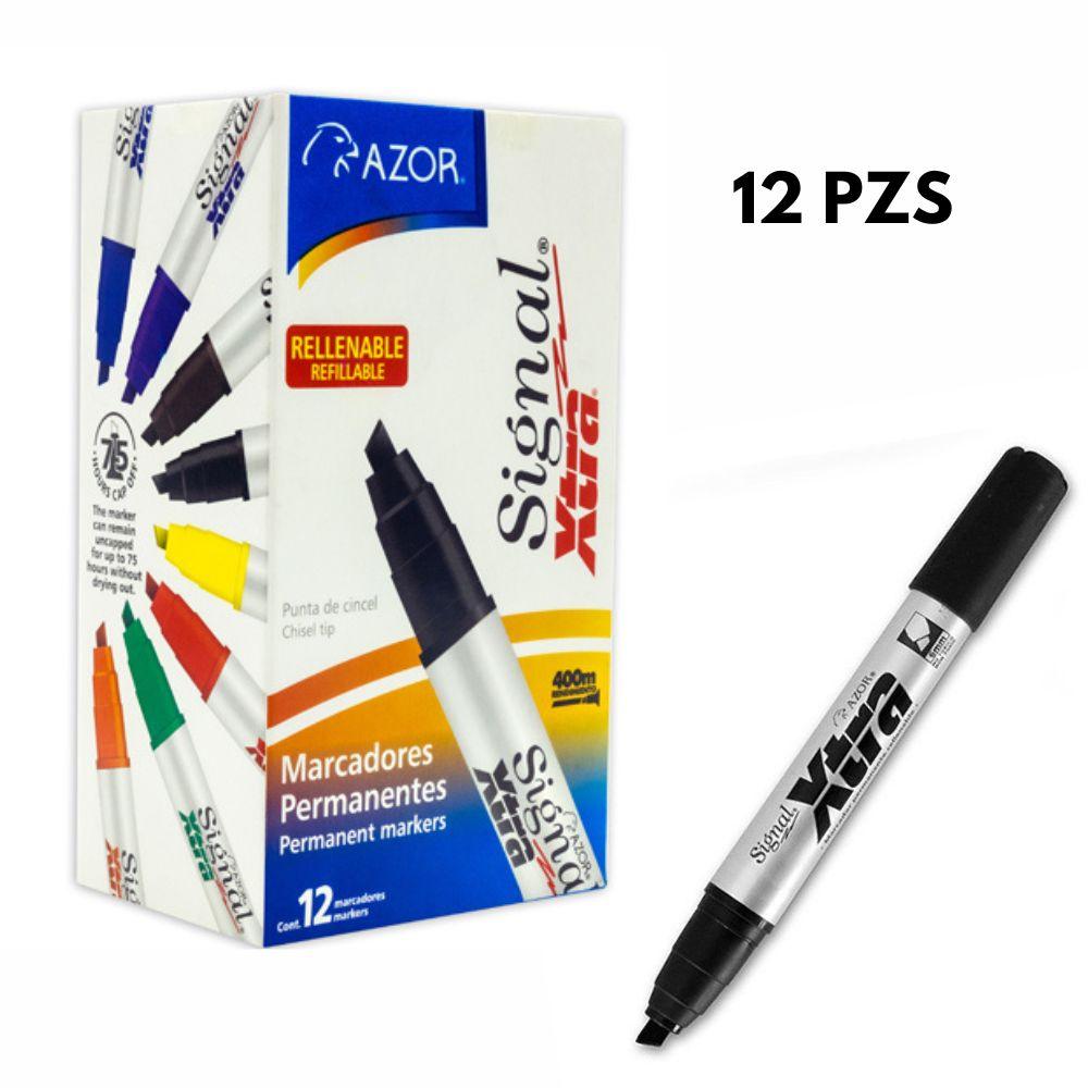 Marcador Permanente Signal Xtra Punta Cincel 6 Mm Caja Con 12 Pzas - Colmenero Shop