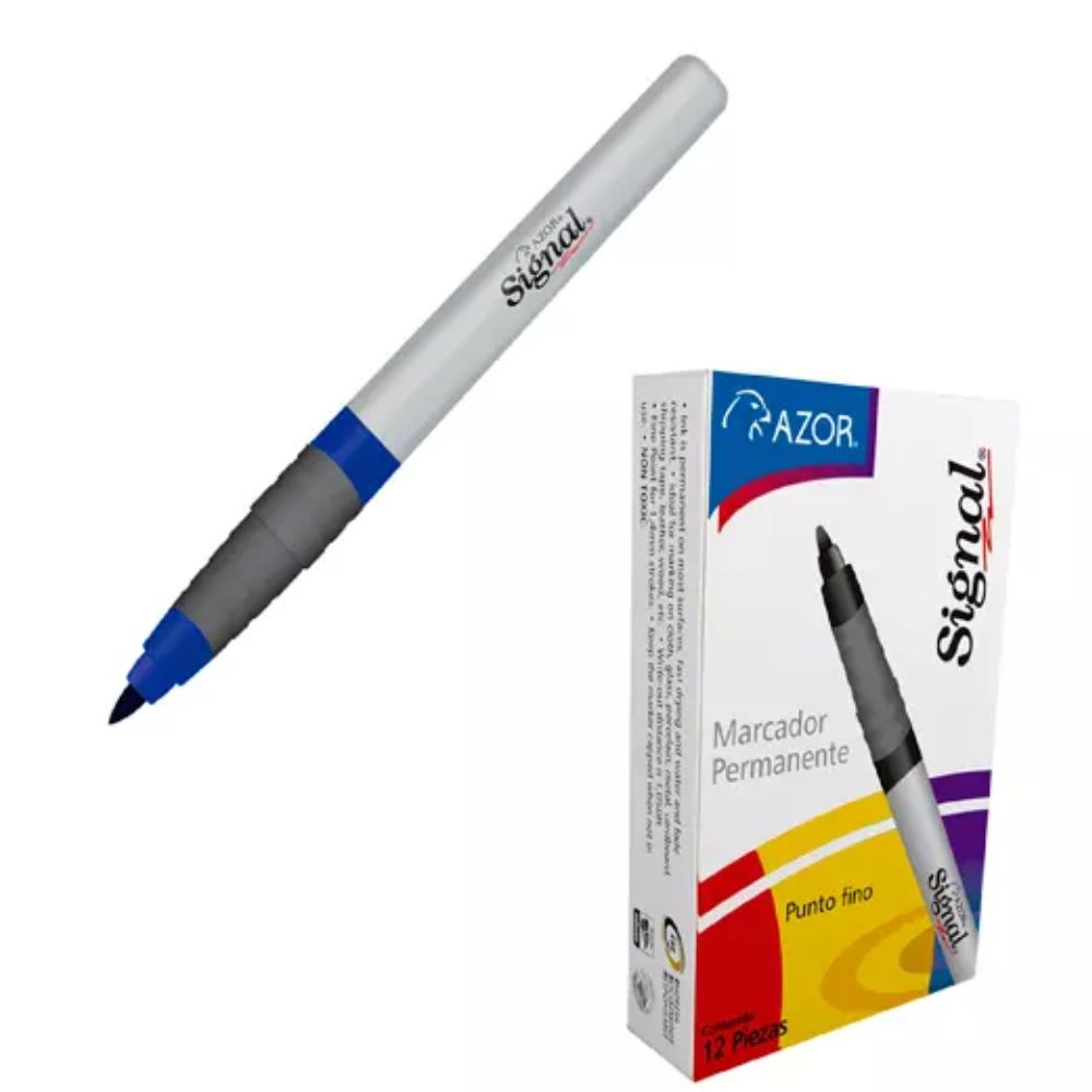 Marcador Permanente Fino Signal 1.5 mm | Caja con 12 Colores